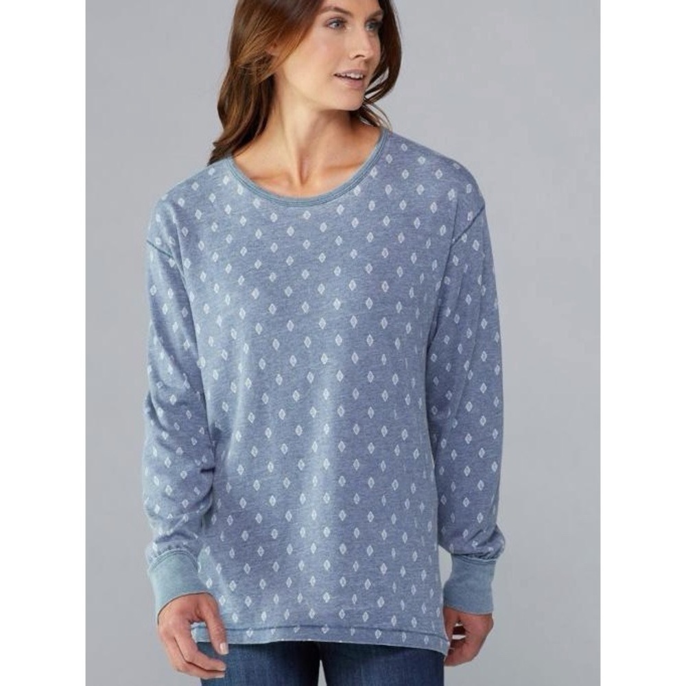 [Free People] Arielle Printed Long Sleeve Crewneck